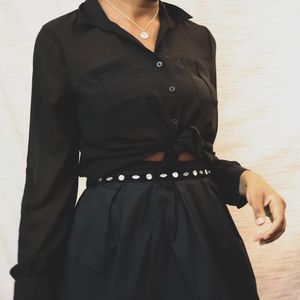 Black Sheer Blouse